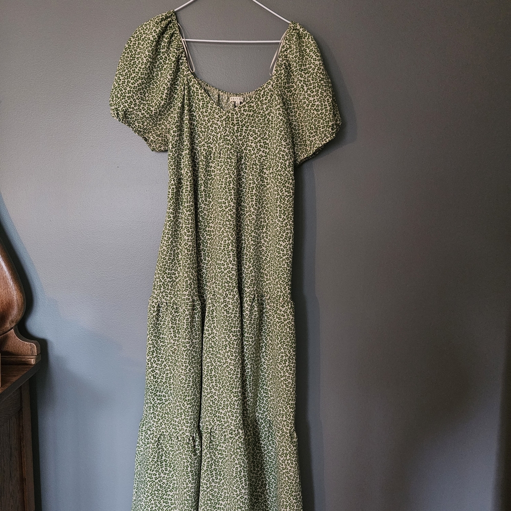 Floral Green Maxi Dress